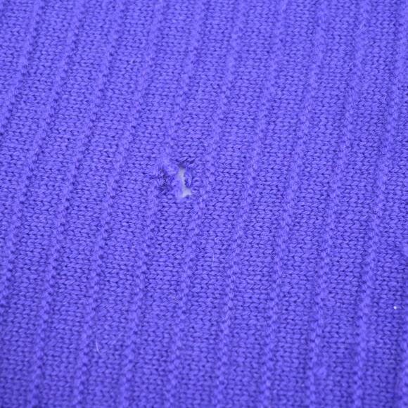 CHANEL Purple Gray Ribbed Knit Fringe Rectangle Scarf - Picture 10 of 14